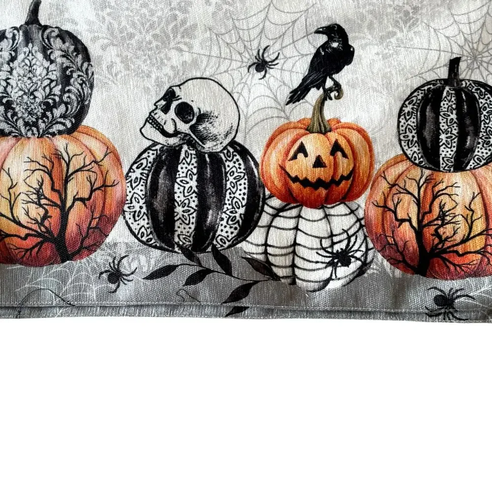Rachel Zoe MACKENZIE PUMPKIN Halloween Placemats 13x19 Set of 4 Spooky New
